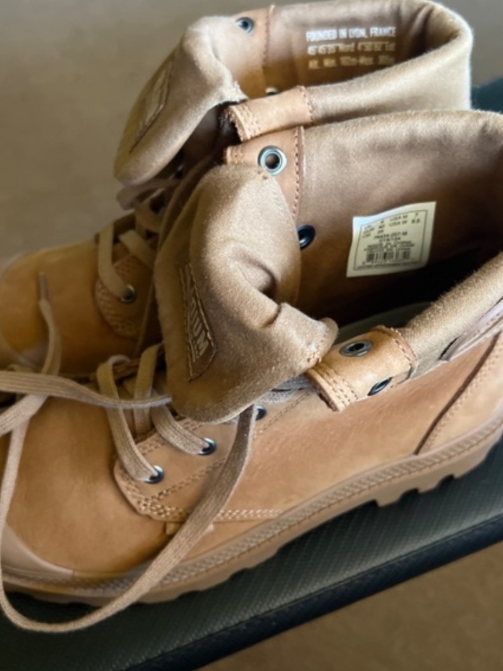 Kids Tan Lace-Up Outdoor Boots